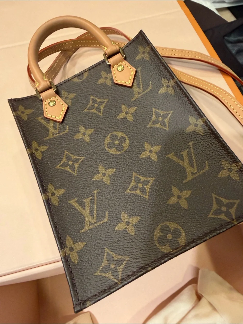 Louis Vuitton Petit Sac Plat Monogram Crossbody Bag